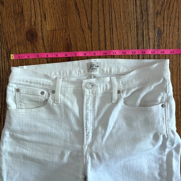 J.Crew Women's White 9" High-Rise Toothpick Jeans Size 31 - Picture 3 of 8